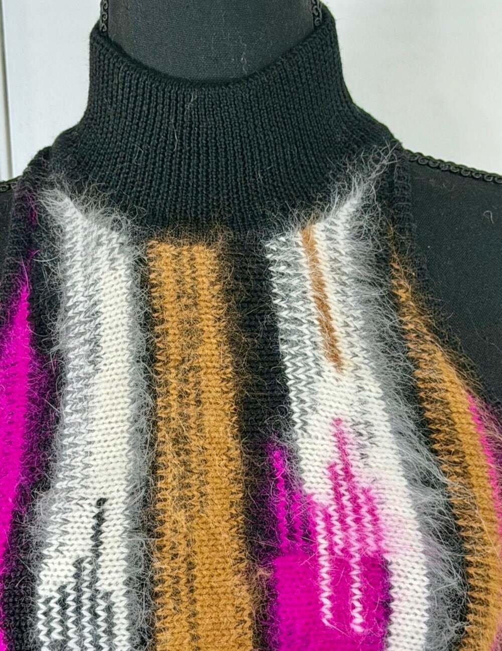 Vintage Gianni Versace Couture Angora Blend Halter Top - Picture 3 of 8